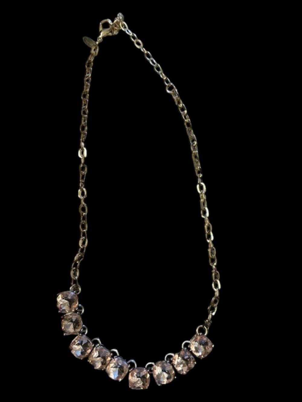 Express gold and pink statement necklace